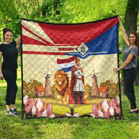 Netherlands Lion and Knight Quilt Tulips and Windmills