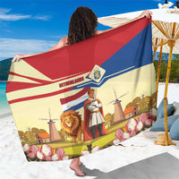 Netherlands Lion and Knight Sarong Tulips and Windmills