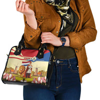 Netherlands Lion and Knight Shoulder Handbag Tulips and Windmills