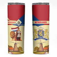 Netherlands Lion and Knight Skinny Tumbler Tulips and Windmills