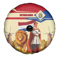 Netherlands Lion and Knight Spare Tire Cover Tulips and Windmills