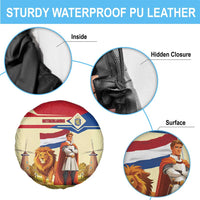 Netherlands Lion and Knight Spare Tire Cover Tulips and Windmills