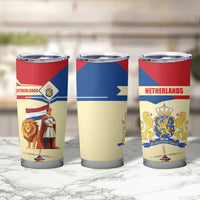 Netherlands Lion and Knight Tumbler Cup Tulips and Windmills