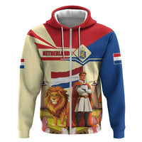 Netherlands Lion and Knight Zip Hoodie Tulips and Windmills