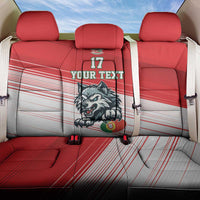Custom Portugal Rugby Go Champions Back Car Seat Cover Wolf Mascot Style