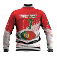Custom Portugal Rugby Go Champions Baseball Jacket Wolf Mascot Style