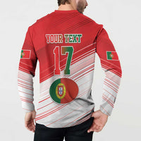 Custom Portugal Rugby Go Champions Button Sweatshirt Wolf Mascot Style