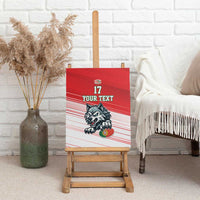 Custom Portugal Rugby Go Champions Canvas Wall Art Wolf Mascot Style