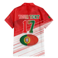 Custom Portugal Rugby Go Champions Family Matching Mermaid Dress and Hawaiian Shirt Wolf Mascot Style