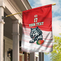 Custom Portugal Rugby Go Champions Garden Flag Wolf Mascot Style