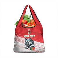 Custom Portugal Rugby Go Champions Grocery Bag Wolf Mascot Style