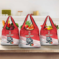 Custom Portugal Rugby Go Champions Grocery Bag Wolf Mascot Style