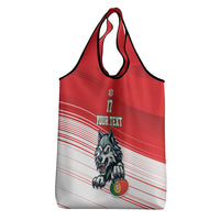 Custom Portugal Rugby Go Champions Grocery Bag Wolf Mascot Style