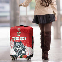 Custom Portugal Rugby Go Champions Luggage Cover Wolf Mascot Style