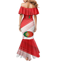 Custom Portugal Rugby Go Champions Mermaid Dress Wolf Mascot Style