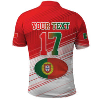 Custom Portugal Rugby Go Champions Polo Shirt Wolf Mascot Style