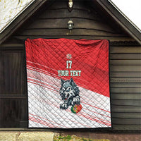 Custom Portugal Rugby Go Champions Quilt Wolf Mascot Style