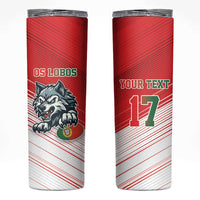 Custom Portugal Rugby Go Champions Skinny Tumbler Wolf Mascot Style