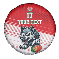 Custom Portugal Rugby Go Champions Spare Tire Cover Wolf Mascot Style