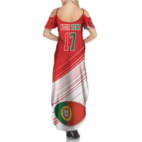 Custom Portugal Rugby Go Champions Summer Maxi Dress Wolf Mascot Style