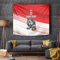Custom Portugal Rugby Go Champions Tapestry Wolf Mascot Style