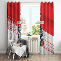 Custom Portugal Rugby Go Champions Window Curtain Wolf Mascot Style