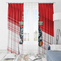 Custom Portugal Rugby Go Champions Window Curtain Wolf Mascot Style