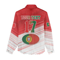 Custom Portugal Rugby Go Champions Women Casual Shirt Wolf Mascot Style