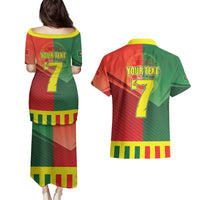 Personalized Portugal 7 Goat Couples Matching Puletasi and Hawaiian Shirt Greatest Of All Time Sporty Style