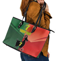 Personalized Portugal 7 Goat Leather Tote Bag Greatest Of All Time Sporty Style