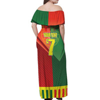 Personalized Portugal 7 Goat Off Shoulder Maxi Dress Greatest Of All Time Sporty Style