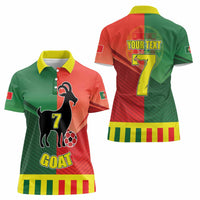 Personalized Portugal 7 Goat Women Polo Shirt Greatest Of All Time Sporty Style