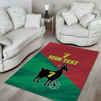Personalized Portugal 7 Goat Area Rug Greatest Of All Time Red Green Vintage