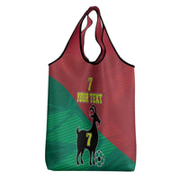 Personalized Portugal 7 Goat Grocery Bag Greatest Of All Time Red Green Vintage