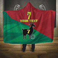 Personalized Portugal 7 Goat Hooded Blanket Greatest Of All Time Red Green Vintage