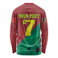 Personalized Portugal 7 Goat Long Sleeve Shirt Greatest Of All Time Red Green Vintage