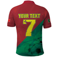 Personalized Portugal 7 Goat Polo Shirt Greatest Of All Time Red Green Vintage