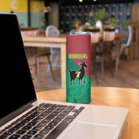 Personalized Portugal 7 Goat Skinny Tumbler Greatest Of All Time Red Green Vintage