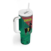 Personalized Portugal 7 Goat Tumbler With Handle Greatest Of All Time Red Green Vintage