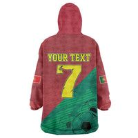 Personalized Portugal 7 Goat Wearable Blanket Hoodie Greatest Of All Time Red Green Vintage
