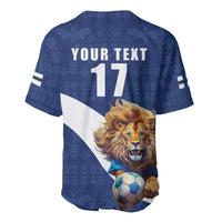 Custom Finland Football Lion Mascot Baseball Jersey Huuhkajat with Finnish Folk Paterns