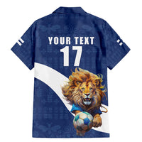 Custom Finland Football Lion Mascot Family Matching Mermaid Dress and Hawaiian Shirt Huuhkajat with Finnish Folk Paterns