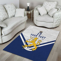 Custom Finland Ice Hockey We are Champions Area Rug Sporty Style Come on Leijonat
