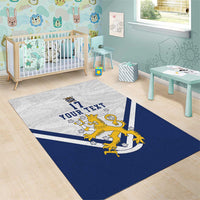 Custom Finland Ice Hockey We are Champions Area Rug Sporty Style Come on Leijonat