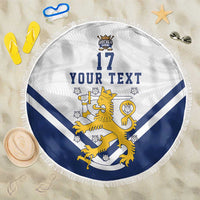 Custom Finland Ice Hockey We are Champions Beach Blanket Sporty Style Come on Leijonat