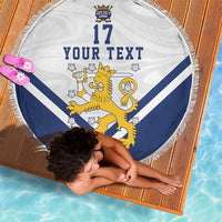 Custom Finland Ice Hockey We are Champions Beach Blanket Sporty Style Come on Leijonat