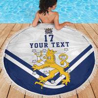 Custom Finland Ice Hockey We are Champions Beach Blanket Sporty Style Come on Leijonat