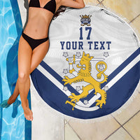 Custom Finland Ice Hockey We are Champions Beach Blanket Sporty Style Come on Leijonat