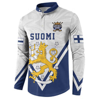Custom Finland Ice Hockey We are Champions Button Sweatshirt Sporty Style Come on Leijonat