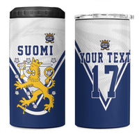 Custom Finland Ice Hockey We are Champions 4 in 1 Can Cooler Tumbler Sporty Style Come on Leijonat